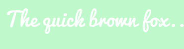 Image with Font Color FFFFFF and Background Color BFF9CB